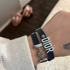 Christian Dior Leather Wrap Bracelet